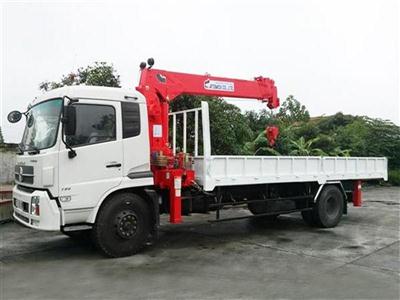 Xe tải Dongfeng Hoàng Huy 9 tấn gắn cẩu ATOM 5 tấn 5 đốt